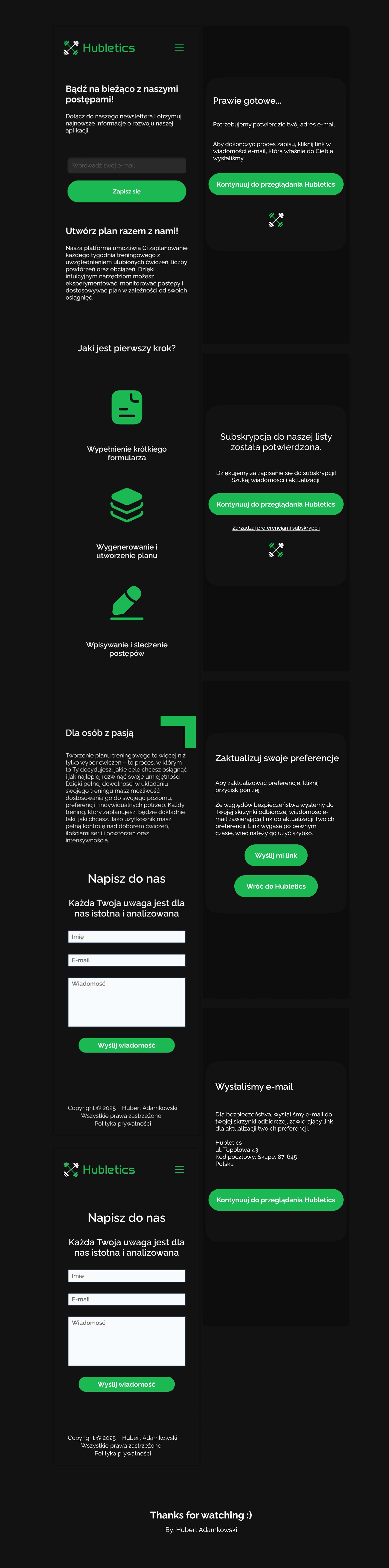 Hubletics Mobile Interface Design